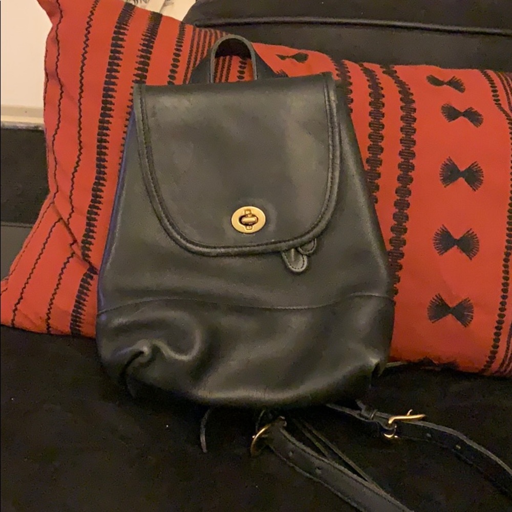 Vintage Coach Backpack in Black